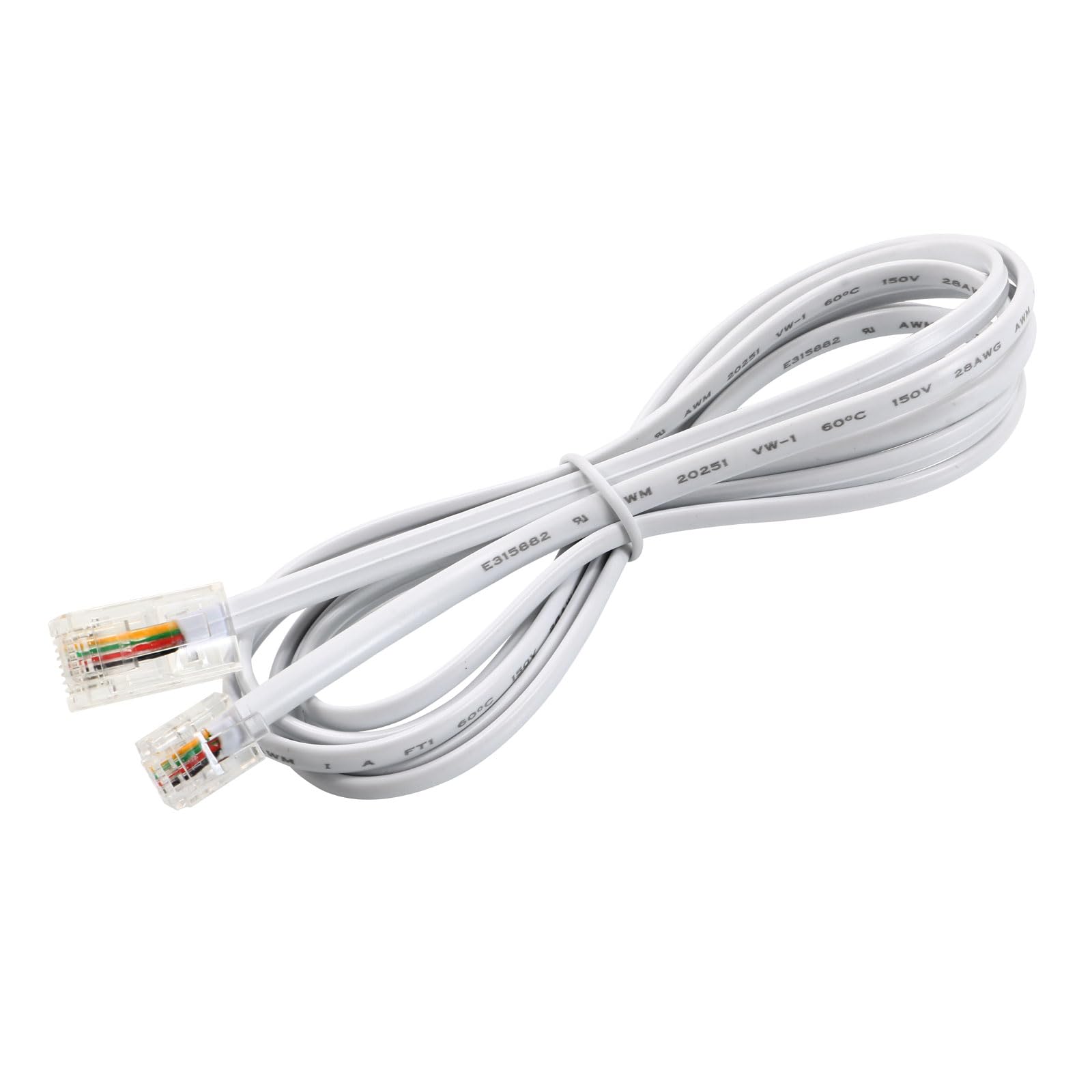 Amazon.co.jp: uxcell 1.7m 電話 RJ11 ～ RJ45 コネクタ